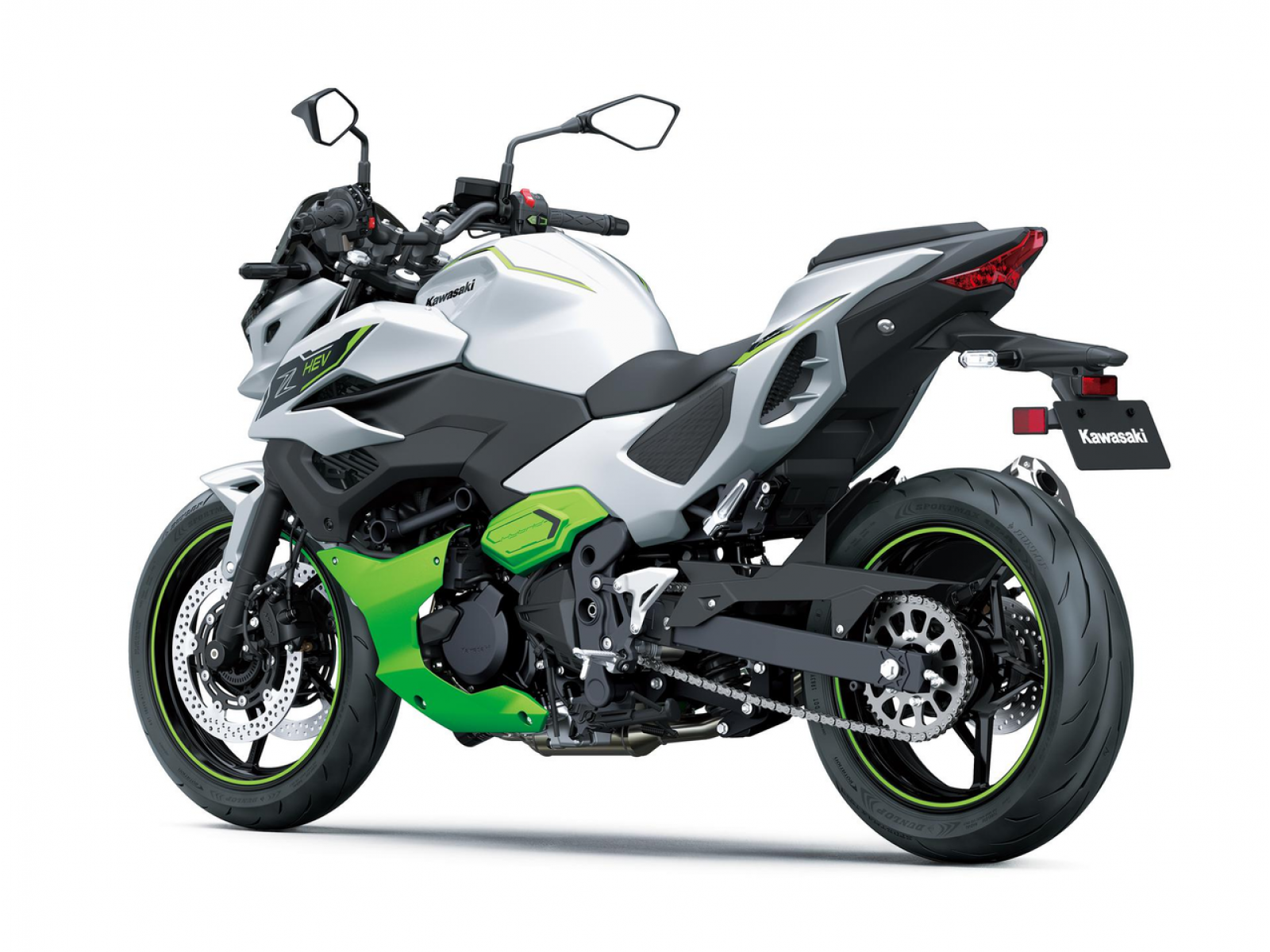 Мотоцикл KAWASAKI Z7 Hybrid (Metallic Bright Silver / Metallic Matte Lime Green / Ebony) 2025